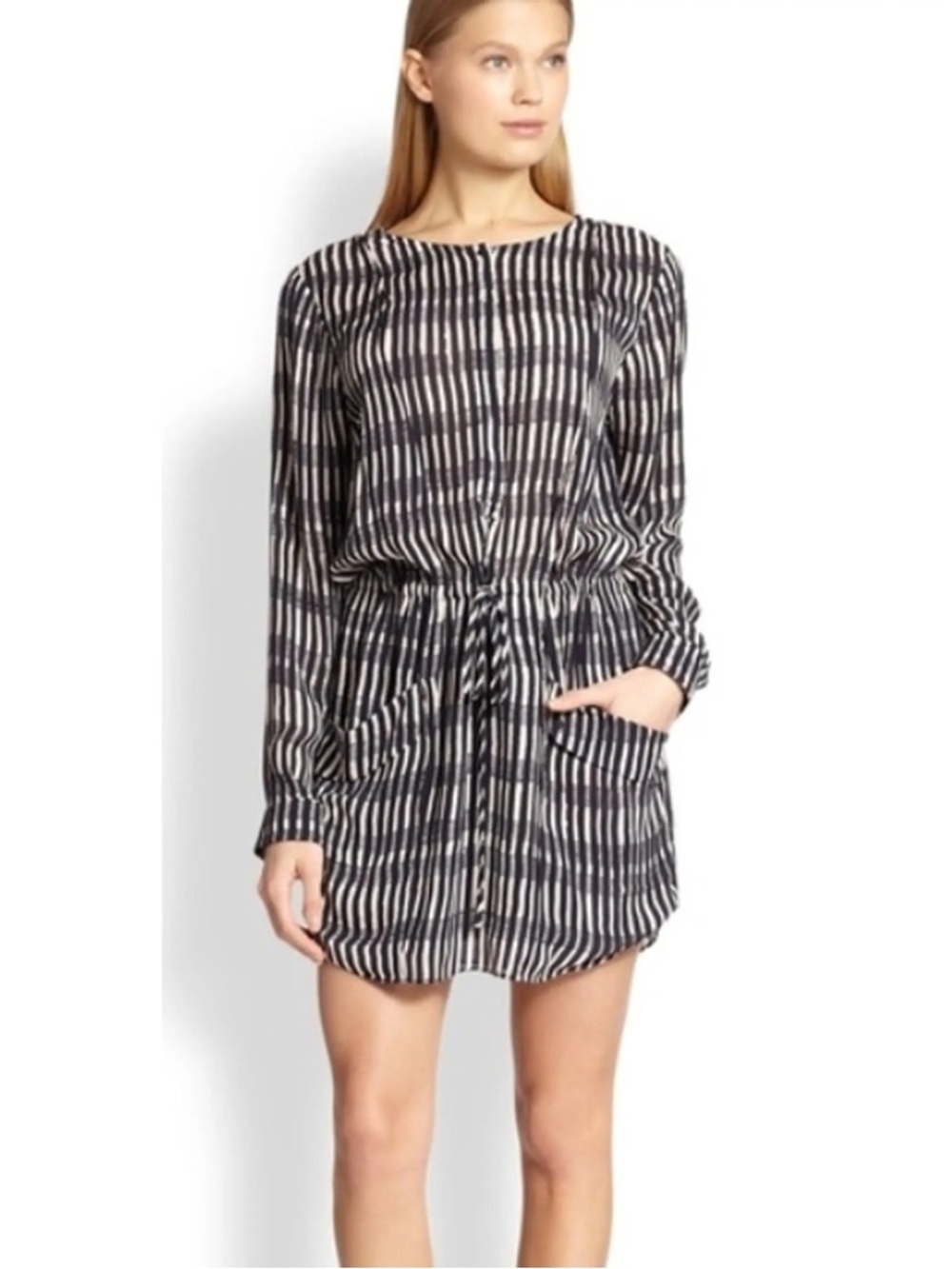 A.L.C Silk Long Sleeve Dress